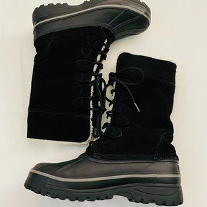Khombu Boots Womens 7 Black Highland Waterproof